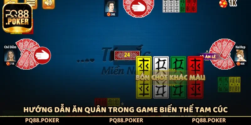 Hướng dẫn ăn quân trong game biến thể tam cúc